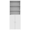 vidaXL Buffet haut blanc 70x42,5x185 cm bois d'ing&eacute;nierie