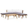 vidaXL Salon de jardin 6 pcs bois d'acacia solide