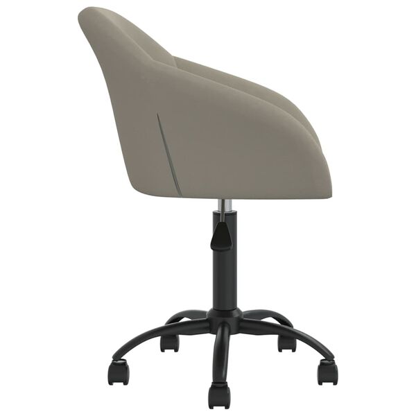 vidaXL Chaises pivotantes &agrave; manger lot de 6 gris clair velours