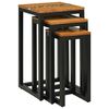 vidaXL Table gigogne 3 pcs Marron Bois de teck massif