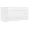 vidaXL Ensemble de meubles de bain 2 pcs Blanc brillant Agglom&eacute;r&eacute;