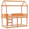 vidaXL Lit superpos&eacute; sans matelas cire marron 90x190 cm pin massif