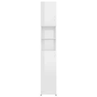 vidaXL Armoire de salle de bain Blanc brillant 32x25,5x190cm Aggloméré
