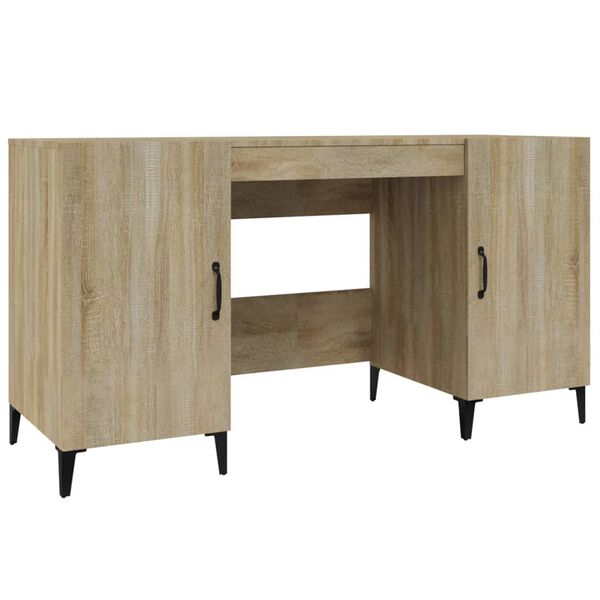 vidaXL Bureau Ch&ecirc;ne sonoma 140x50x75 cm Bois d'ing&eacute;nierie