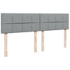 vidaXL Sommier &agrave; lattes de lit avec matelas Gris clair 200x200cm Tissu