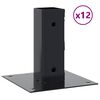 vidaXL Bases de poteau carr&eacute;es 12 pcs anthracite 51x51 mm