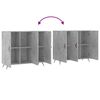 vidaXL Buffet gris b&eacute;ton 90x34x80 cm bois d'ing&eacute;nierie