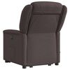 vidaXL Fauteuil inclinable de massage Marron fonc&eacute; Tissu