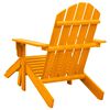 vidaXL Chaise de jardin Adirondack avec pouf bois de sapin orange