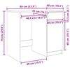 vidaXL Bureau gris b&eacute;ton 86x49x76 cm bois d'ing&eacute;nierie