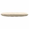 vidaXL Coussin de Dos Cr&egrave;me 140 x 50 cm Tissu en velours c&ocirc;tel&eacute;