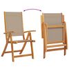 vidaXL Ensemble &agrave; Manger de jardin 7pcs bois d'acacia solide textil&egrave;ne