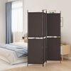 vidaXL Cloison de s&eacute;paration 3 panneaux Marron 150x180 cm Tissu