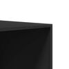 vidaXL Garde-robe avec tiroirs Noir 50x50x200 cm Bois d'ing&eacute;nierie