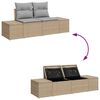 vidaXL Ensemble de canap&eacute; de jardin 8 pcs Beige Poly rotin