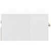 vidaXL Tables de chevet murales 2 pcs blanc brillant 35x35x20 cm