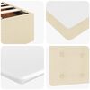 vidaXL Cadre de lit ottoman avec matelas cr&egrave;me 120x190 cm tissu