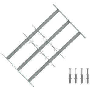 vidaXL Grille de s&eacute;curit&eacute; pour fen&ecirc;tres avec 3 barres transversales