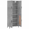 vidaXL Buffet haut Gris b&eacute;ton 69,5x34x180 cm Bois d'ing&eacute;nierie