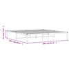vidaXL Cadre de lit m&eacute;tal sans matelas noir 200x200 cm