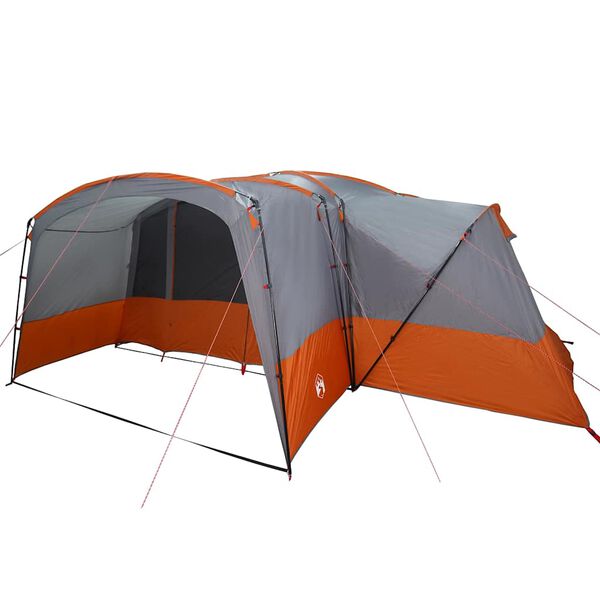 vidaXL Tente familiale avec toit Gris et orange 760 x 645 x 230 cm
