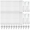 vidaXL Poteau de cl&ocirc;ture. 52 pcs Gris 3,2 x 3,2 x 90 cm