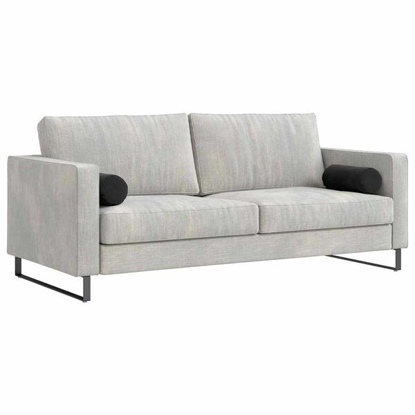 vidaXL Coussins d'accent 2 pcs Noir &Oslash; 15 x 40 cm