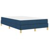 vidaXL Lit &agrave; ressorts avec matelas Bleu 120 x 200 cm tissu
