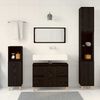 vidaXL Ensemble de mobilier de salle de bain 3 pcs Ch&ecirc;ne noir