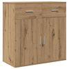vidaXL Buffet chêne artisanal 79 x 38 x 80 cm Bois d'ingénierie