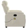 vidaXL Fauteuil de massage inclinable cr&egrave;me velours
