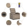 vidaXL Fauteuil inclinable de massage &eacute;lectrique cappuccino similicuir