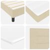vidaXL Lit &agrave; ressorts avec matelas avec LED Cr&egrave;me 120 x 200 cm tissu