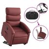 vidaXL Fauteuil inclinable &eacute;lectrique rouge bordeaux similicuir