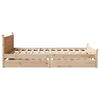 vidaXL Cadre de lit sans matelas 135x190 cm bois de pin massif