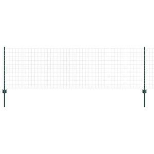 vidaXL Cl&ocirc;ture Euro avec poteau 10 x 0,8 m Acier recouvert de PVC Vert