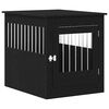 vidaXL Meuble pour cage &agrave; chien en ch&ecirc;ne noir 64,5 x 80 x 71 cm en bois d'ing&eacute;nierie