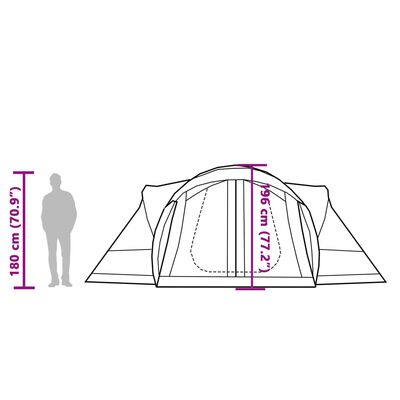 vidaXL Tente familiale tipi 8 personnes bleu imperméable