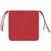 vidaXL Coussins de si&egrave;ge 4 pcs Rouge 40 x 40 x 3 cm tissu