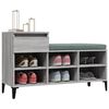 vidaXL Armoire &agrave; chaussures Sonoma gris 102x36x60 cm Bois d'ing&eacute;nierie