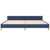 vidaXL Cadre de lit sans matelas avec t&ecirc;te de lit bleu 200x200cm tissu