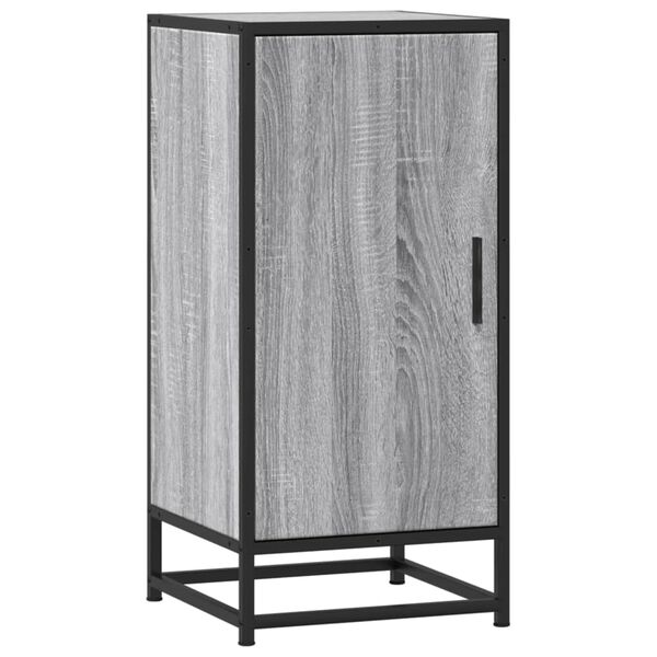 vidaXL Buffet sonoma gris 35,5x35x76 cm bois d'ingénierie et métal