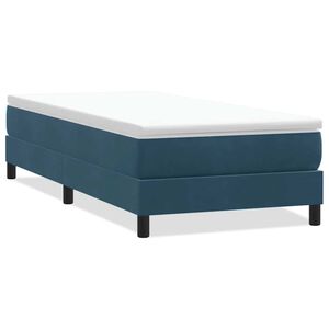 vidaXL Sommier &agrave; lattes de lit sans matelas bleu fonc&eacute; 90x220 cm