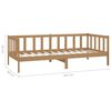 vidaXL Lit de repos et matelas 90x200cm Marron miel Bois de pin massif