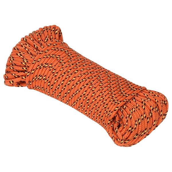 vidaXL Corde de bateau Orange 5 mm 100 m Polypropyl&egrave;ne