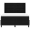 vidaXL Lit &agrave; ressorts avec matelas Noir 140 x 190 cm tissu