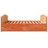 vidaXL Cadre de lit sans matelas cire marron 160x200cm bois pin massif