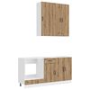 vidaXL Unit&eacute; de cuisine LUCCA 5 pc Ch&ecirc;ne artisanal Bois d'ing&eacute;nierie