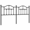vidaXL T&ecirc;te de lit m&eacute;tal noir 160 cm