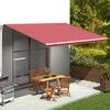 vidaXL Tissu de remplacement pour auvent Bordeaux rouge 5x3,5 m